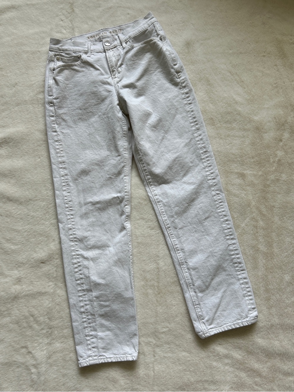 American Eagle White Straight Leg Jeans - Real Good®